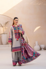 Winter Luxury 3 Piece Embroidered Mishaal Karma CollectionCLOUD SKU:KC-1539