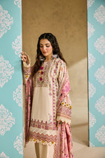 Florent one-nation Digital Printed Embroidered 3 piece stitched suit FON - 7B