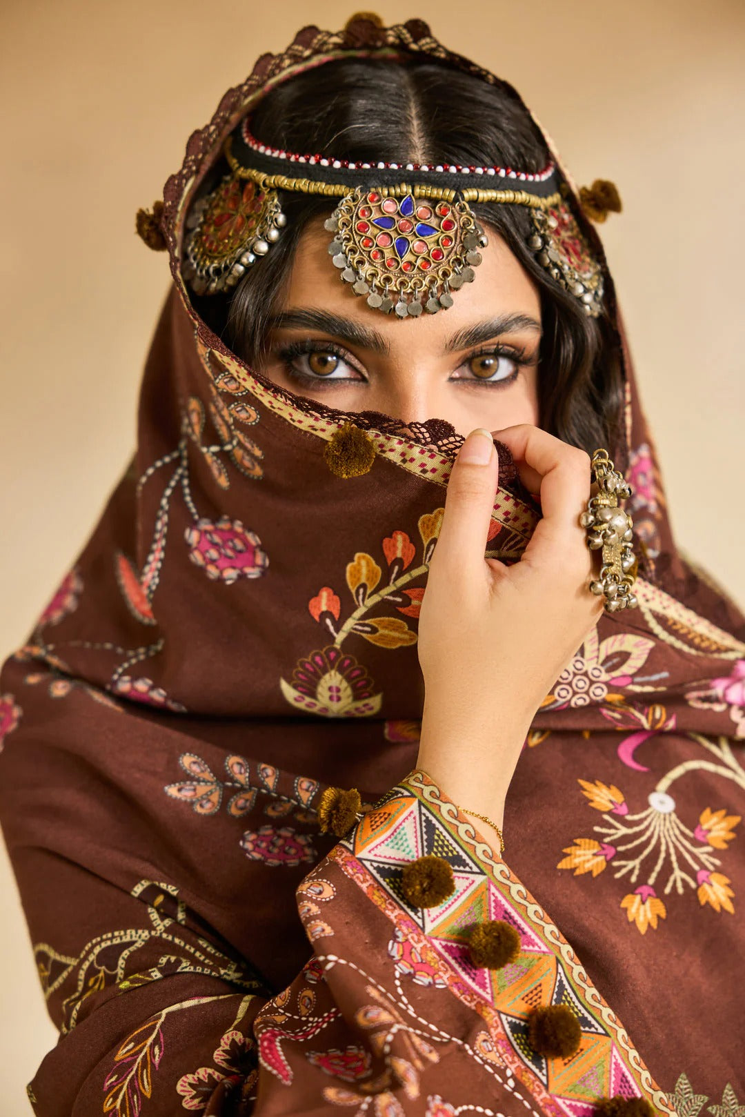 Florent one-nation Digital Printed Embroidered 3 piece stitched suit FON - 2B