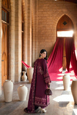 Florent shades-of-winter 3 piece stitched suit Embroidered Shirt With Embroidered Shawl FWS - 3A