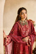 Florent one-nation Digital Printed Embroidered 3 piece stitched suit FON - 4A