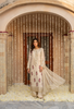 Chiffon 3 Piece Embroidered Hayat Karma Collection WARM IVORY F-496