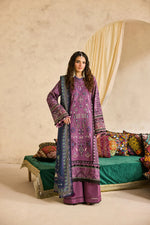 Florent one-nation Digital Printed Embroidered 3 piece stitched suit FON - 5B