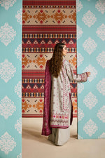 Florent one-nation Digital Printed Embroidered 3 piece stitched suit FON - 7A