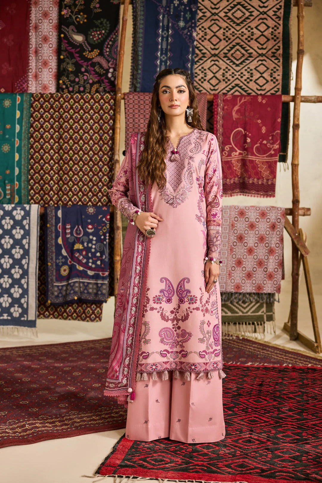 Florent one-nation Digital Printed Embroidered 3 piece stitched suitFON - 9A