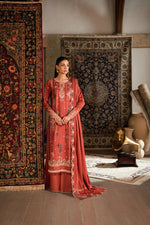 Florent shades-of-winter 3 piece stitched suit Embroidered Shirt With Embroidered Shawl FWS - 2A