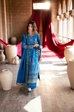 Florent shades-of-winter 3 piece stitched suit Embroidered Shirt With Embroidered Shawl FWS - 3B