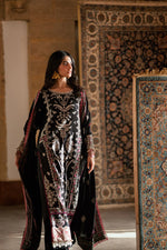 Florent shades-of-winter 3 piece stitched suit Embroidered Shirt With Embroidered Shawl FWS - 6B