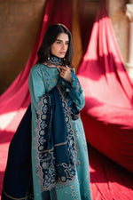 Florent shades-of-winter 3 piece stitched suit Embroidered Shirt With Embroidered Shawl FWS - 2B