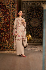 Florent shades-of-winter 3 piece stitched suit Embroidered Shirt With Embroidered Shawl FWS - 4A