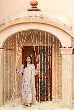 Chiffon 3 Piece Embroidered Hayat Karma Collection GLACIER BLUE F-496