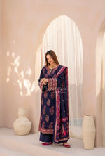 Winter Luxury 3 Piece Embroidered Mishaal Karma CollectionALMOND SKU:KC-1534