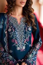 florent shades-of-winter 3 piece stitched suitEmbroidered Shirt With Embroidered Shawl FWS - 4B