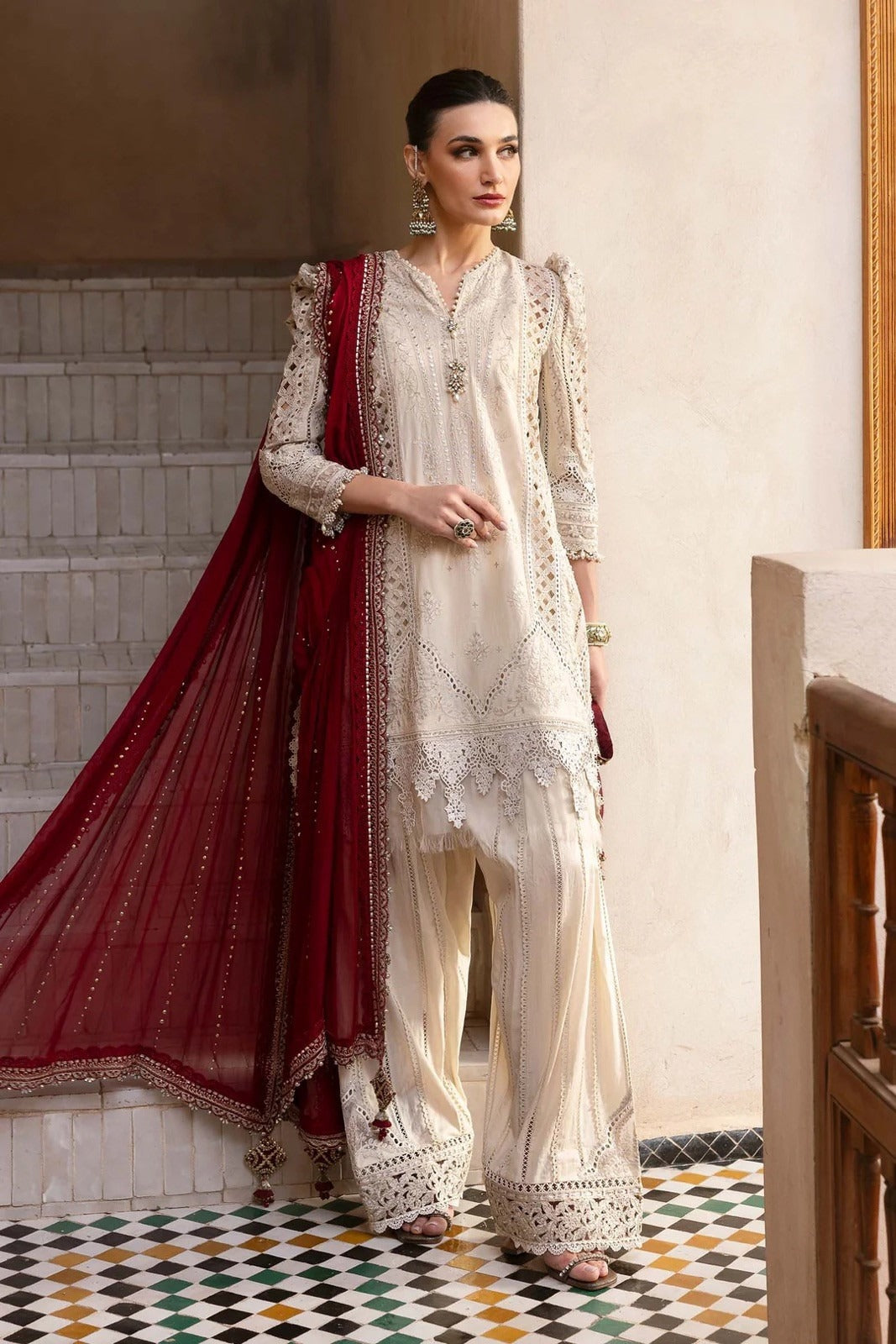 MARIA B Voyage Luxe Eid Lawn 2025 Original stitched Embroidered Suit DS-2511-B