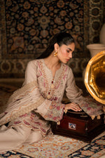 Florent shades-of-winter 3 piece stitched suit Embroidered Shirt With Embroidered Shawl FWS - 4A