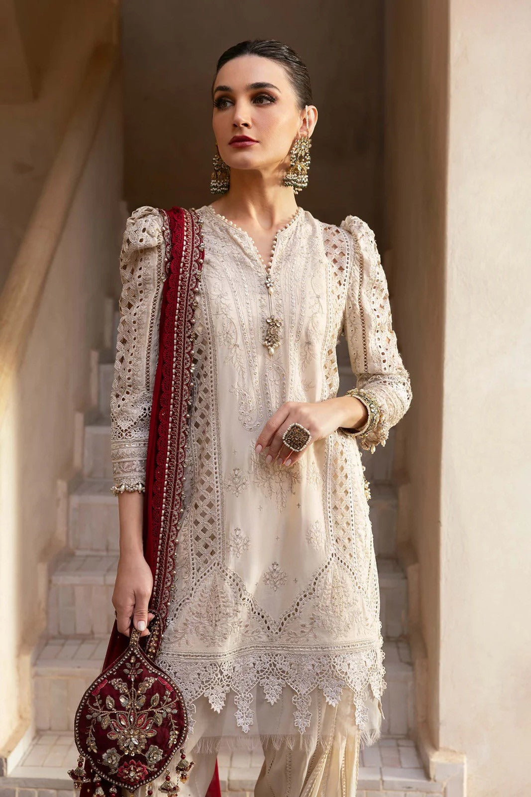 MARIA B Voyage Luxe Eid Lawn 2025 Original stitched Embroidered Suit DS-2511-B