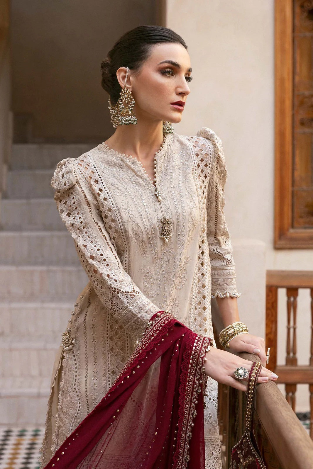 MARIA B Voyage Luxe Eid Lawn 2025 Original stitched Embroidered Suit DS-2511-B