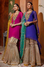 Embroidered Shirt (Hand Embroidered Kora, Dabka, and Gotta work)