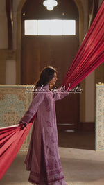 Florent shades-of-winter 3 piece stitched suit Embroidered Shirt With Embroidered Shawl FWS - 5A