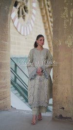 Florent shades-of-winter 3 piece stitched suit Embroidered Shirt With Embroidered Shawl FWS - 8A