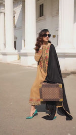 CHARIZMA SIGNATURE VOL 1 WINTER 2025-3-PC Stitched Peach Leather with Velvet CSW5-05