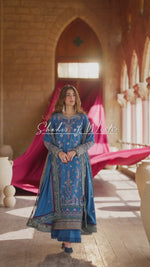 Florent shades-of-winter 3 piece stitched suit Embroidered Shirt With Embroidered Shawl FWS - 3B