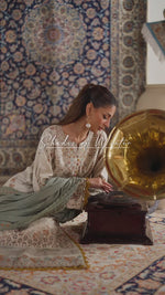 Florent shades-of-winter 3 piece stitched suit Embroidered Shirt With Embroidered Shawl FWS - 1A