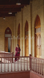 Florent shades-of-winter 3 piece stitched suit Embroidered Shirt With Embroidered Shawl FWS - 1B